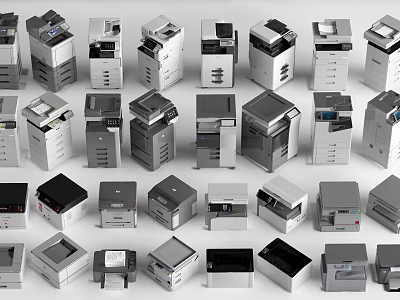 Different Types Of Industrial Equipment Models With Various Designs And Features 3d model