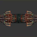 Booster sci-fi switch flame booster aircraft engine switch electronic switch power switch 3d model
