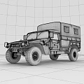 Green Military Truck With Large Tires On Open Ground Under Blue Sky