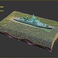 Modern Warship Ship Ship Warship 3d model