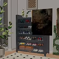 Modern Multi Tier Shoe Cabinet With Transparent Dustproof Doors For Home Footwear Storage Solution