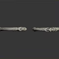 Detailed Artistic Circular Sculpture Carvings With Intricate Silver Decorative Patterns