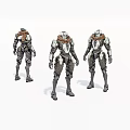 Virtual character robot 3d model