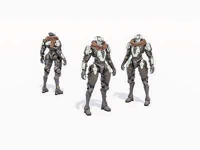 Virtual character robot 3d model