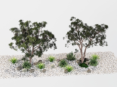 Gardening Sketches Landscape Sketches Landscape Trees Pebbles Gravel Landscape Stone Flowers and Plants model