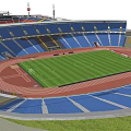 Architectural Sports Stadium Renderings With Football Field Track And Seating