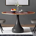 Modern Table and Chair Combination Dining Table and Chair Combination 3d model