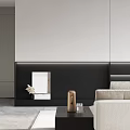Modern Living Dining Room Interior With Open Concept Sofa Dining Table And Marble Wall