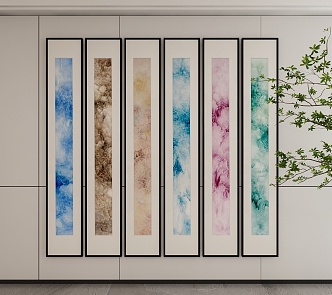 New Chinese Style Decorative Hanging Painting 3d model