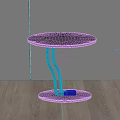Modern Black Round Side Table With Curved Metal Legs On Wooden Floor