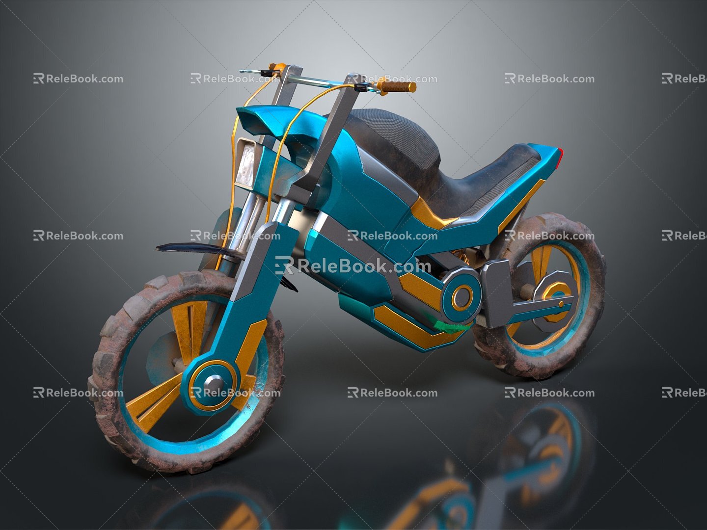 Modern motorcycle two-wheeled motorcycle off-road motorcycle road racing motorcycle 3d model