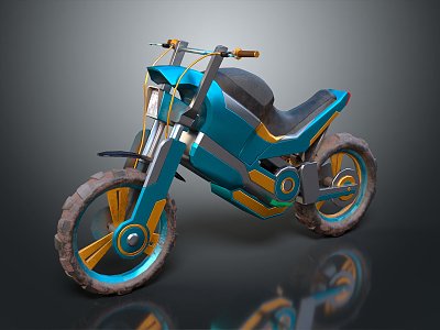 Modern motorcycle two-wheeled motorcycle off-road motorcycle road racing motorcycle 3d model