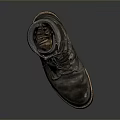Rugged Worn Military Boots With Thick Sole And Laces For Daily Use