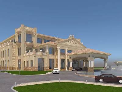 European-style single-family villa 3d model