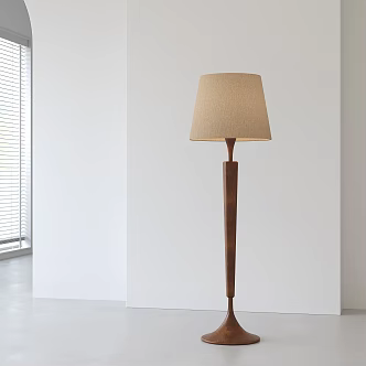 Middle Ancient Solid Wood Floor Lamp 3d model