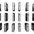 Public Facilities Turnstile Design Featuring Different Modern Access Control Types 3d model