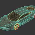 Futuristic Concept Car with Sleek Aerodynamic Body Light Brown Exterior Black Wheels and Panoramic Sunroof