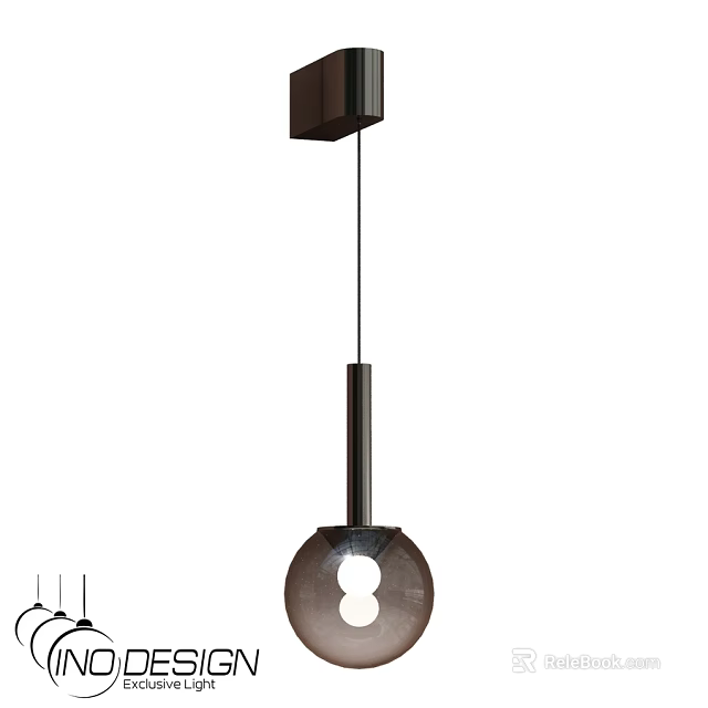 Modern Minimalist Wall Lamp With Metal Frame And Spherical Glass Shade For Home Decor 3d model 