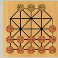 Traditional Chinese Chess Board With Jiang Shi Xiang Pao And Bing Pieces