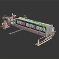 Industrial Automated Production Line Equipment With Mechanical Arms Conveyor Belt And Control Panels