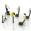 Fun Children's Play Area With Safe Colorful Slides Swings And Climbing Equipment