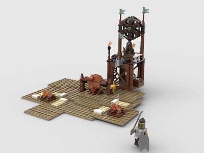 LEGO toy blocks goblin camp 3d model