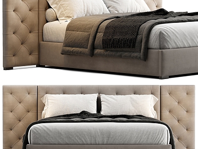 MODENA FABRIC DIAMOND Bed Standard Double Bed with Buckle Double Bed Master Bed model