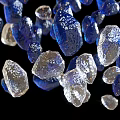 Modern Blue and Clear Crystal Beads Hanging Decorative Chandelier Interior Design