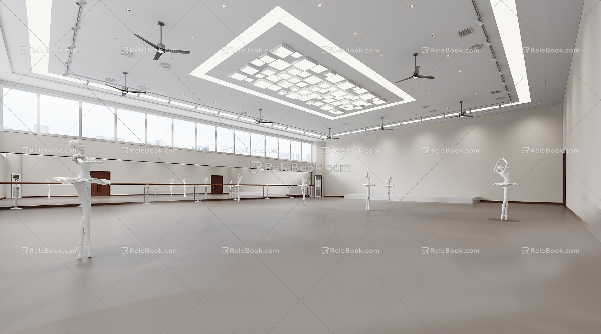 Modern Dance Room 3d model