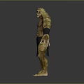 Muscular Mythical Creature Character With Bare Torso Black Wristbands And Loincloth