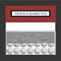 RYUU Premium Quality White Cigarette Pack Featuring Crown Logo Red Seal And Cigarettes Inside