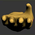 Medical Hand Rehabilitation Training Model With Golden Structure And Colored Therapy Gems