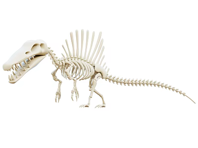 Unique Decorative Ornament Set With Realistic Dinosaur Skeleton Model For Home 3d model