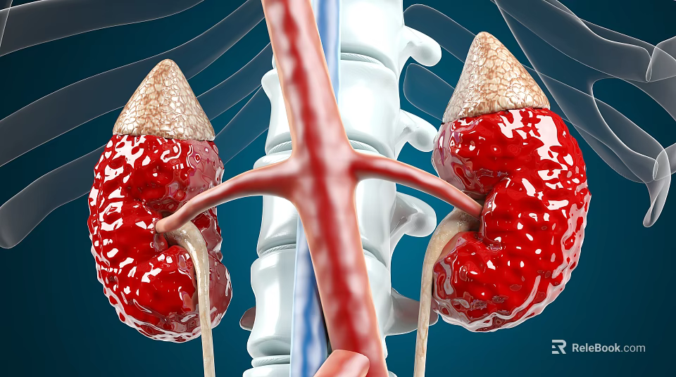 Medical Device with 3D Kidney Anatomical Model for Educational Visualization Use 3d model