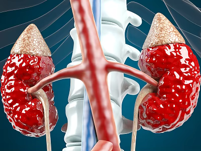 Medical Device with 3D Kidney Anatomical Model for Educational Visualization Use 3d model
