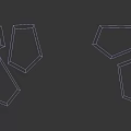 Stylish Three Polygonal Coffee Tables with Black Marble Texture and Geometric Design
