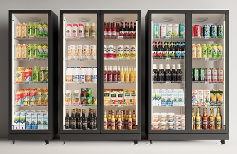 Modern Freezer Cabinet Beverage Cabinet Food Beverage 3d model