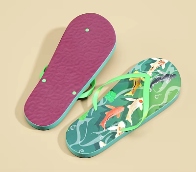 Modern Flip Flops 3d model