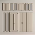 Modern Interior Door Designs With Light Colored Panels And Various Styles 3d model