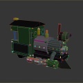 vintage train steam train train carriage locomotive head steam car carriage train modern vehicle 3d model