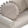 Ethnic-style plain pillow cushion combination 3d model
