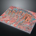 Geography, topography, mountain shape, ridge, ridge, valley, mountain range, canyon, geomorphology, mountain peak, mountain body 3d model