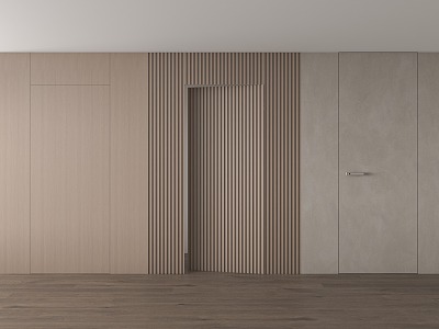 Modern Invisible Door Single Door 3d model