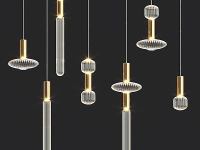 Cipher Modern Italian Light Luxury Crystal Chandelier Glass Chandelier Metal Chandelier 3d model