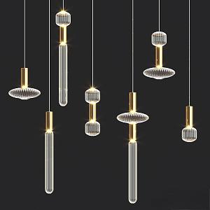 Cipher Modern Italian Light Luxury Crystal Chandelier Glass Chandelier Metal Chandelier 3d model