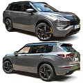 Mitsubishi SUV Car Front And Rear View 3d model