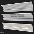 White Decorative Architectural Moldings With Various Profile Styles For Home Interior