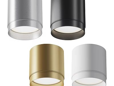 Modern Silver Black Gold White Downlights with Stylish Design for Interior Lighting 3d model