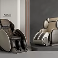 Luxury Poliform Massage Chairs With Modern Ergonomic Design And Beige Brown Leather
