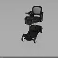 Modern Electric Black Motorcycle With Comfortable Seat Front Basket And Four Wheels